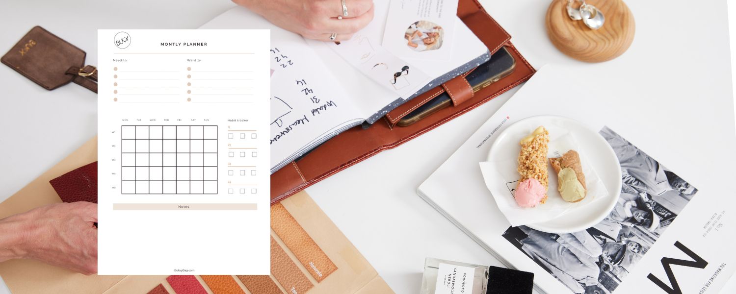 Free Monthly Schedule / plan by Bukvy