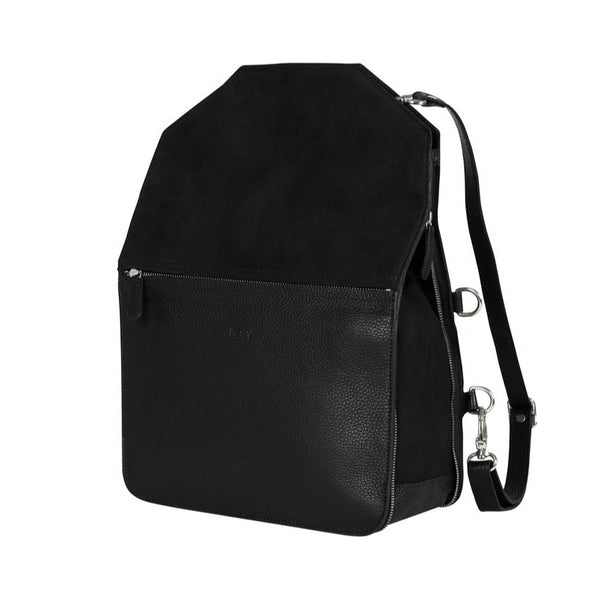 Woman's backpack in genuine leather, perfect for laptop