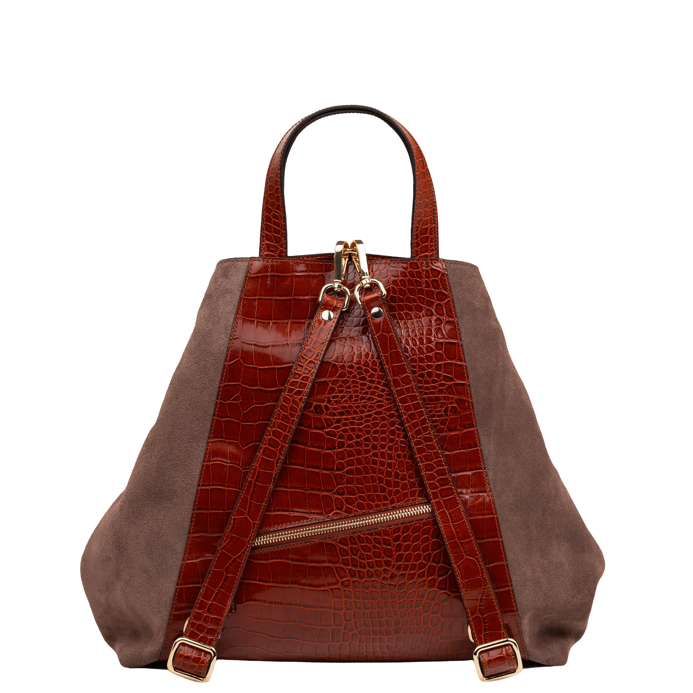 Midi Curie 3-in-1 bag / Cognac Croco