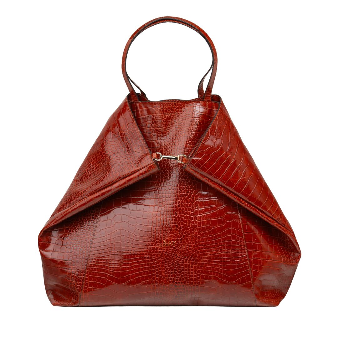 Maxi Strappy Curie 3-in-1 bag / Cognac Croco