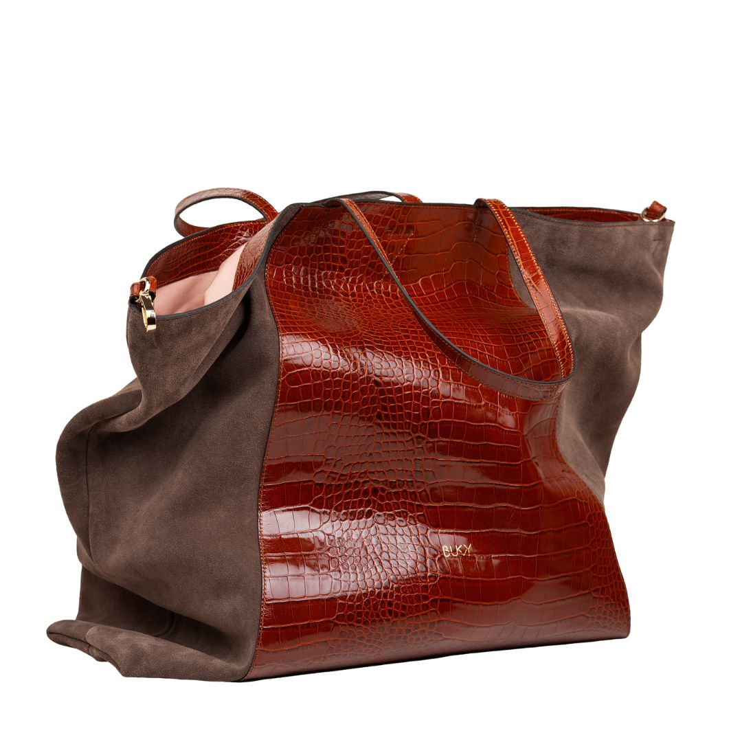 Maxi Strappy Curie 3-in-1 bag / Cognac Croco