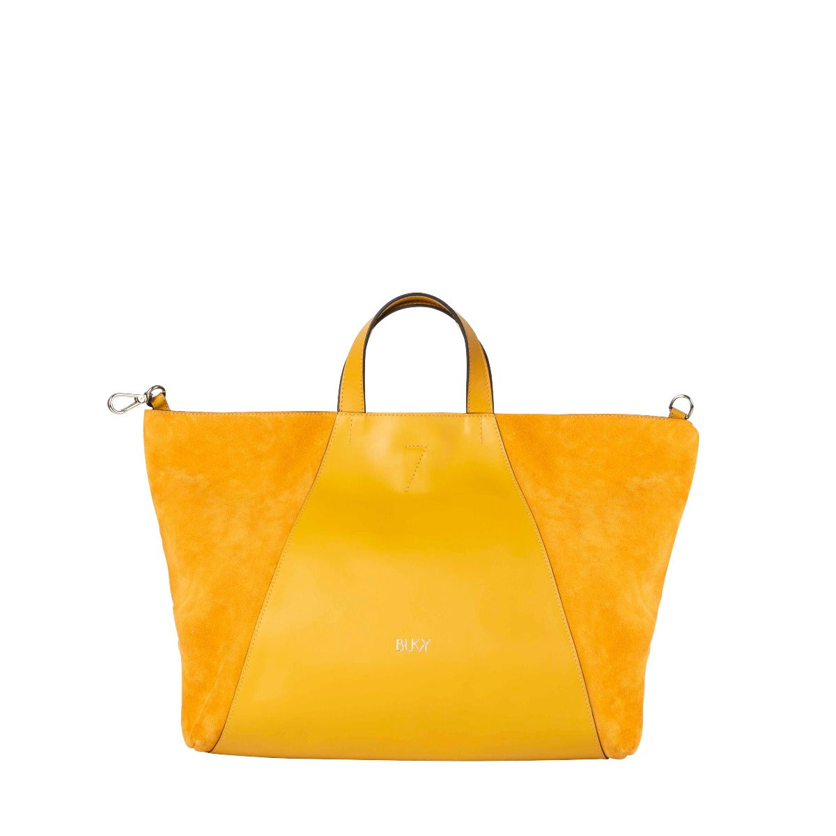 Women's leather backpack, The best professional work bag, multifunctional bags and accessories for women. Women's bag in Yellow leather