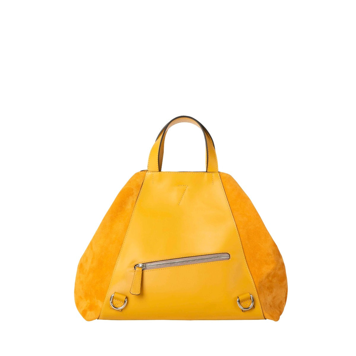 Women's leather backpack, The best professional work bag, multifunctional bags and accessories for women. Women's bag in Yellow leather