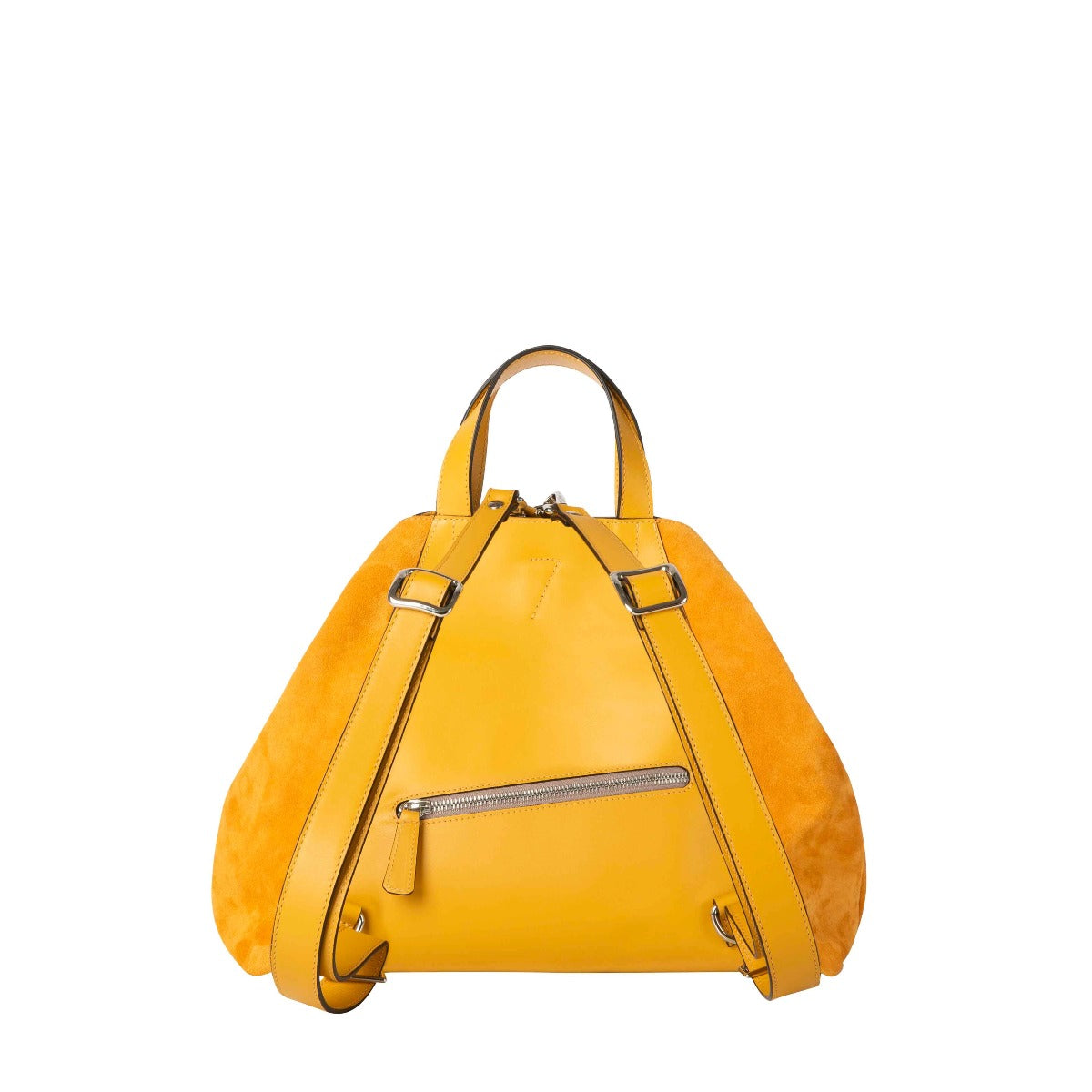 Women's leather backpack, The best professional work bag, multifunctional bags and accessories for women. Women's bag in Yellow leather