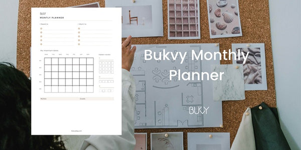 Free Monthly Schedule / plan by Bukvy