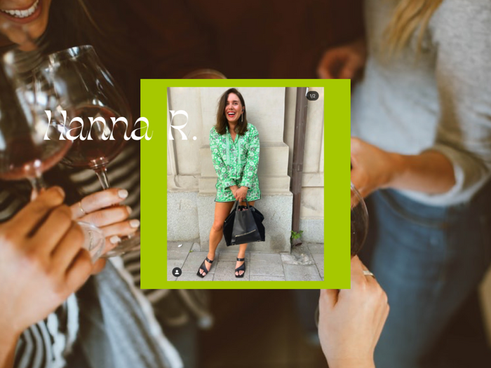 Bukvy bag lady Hanna Rosell with her Curie 3-in-1 bag in genuine leather