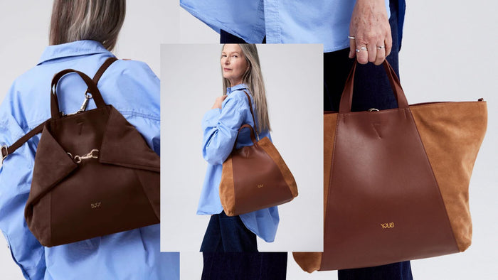 Bukvys jobbväskor uppställda för fotografering