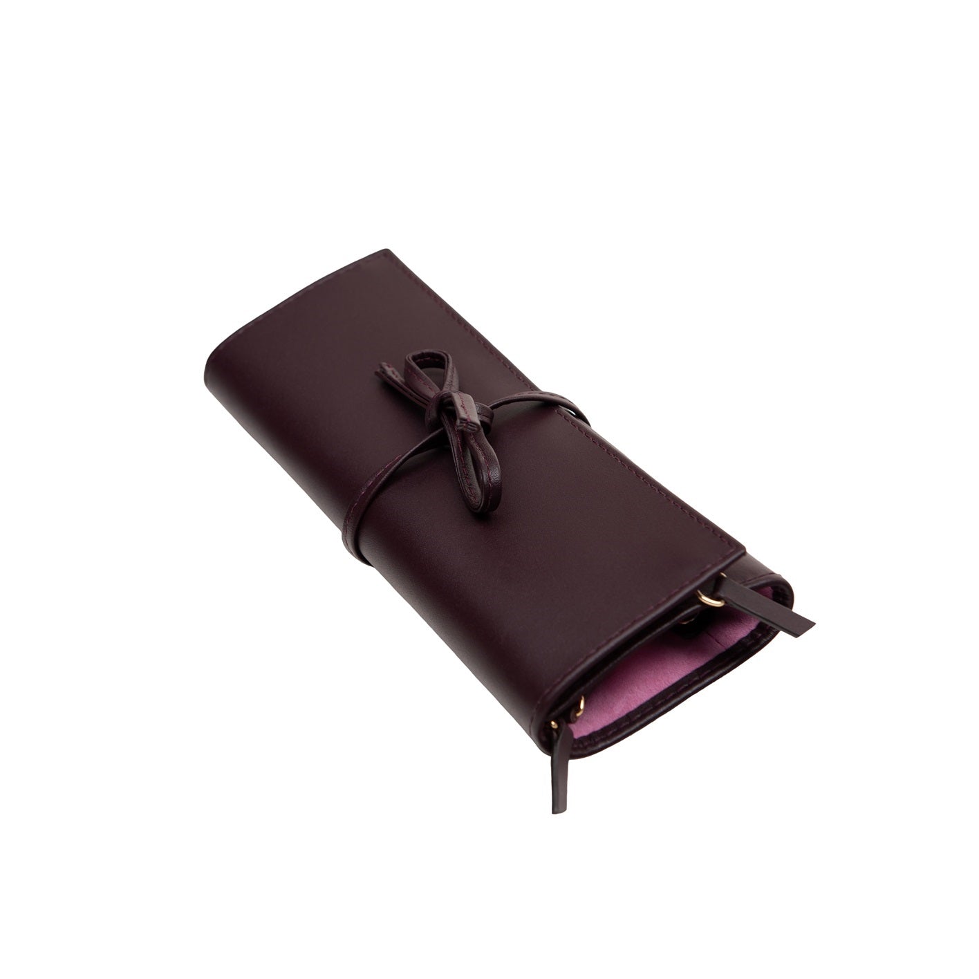 Jewelry Roll / Burgundy-Pink