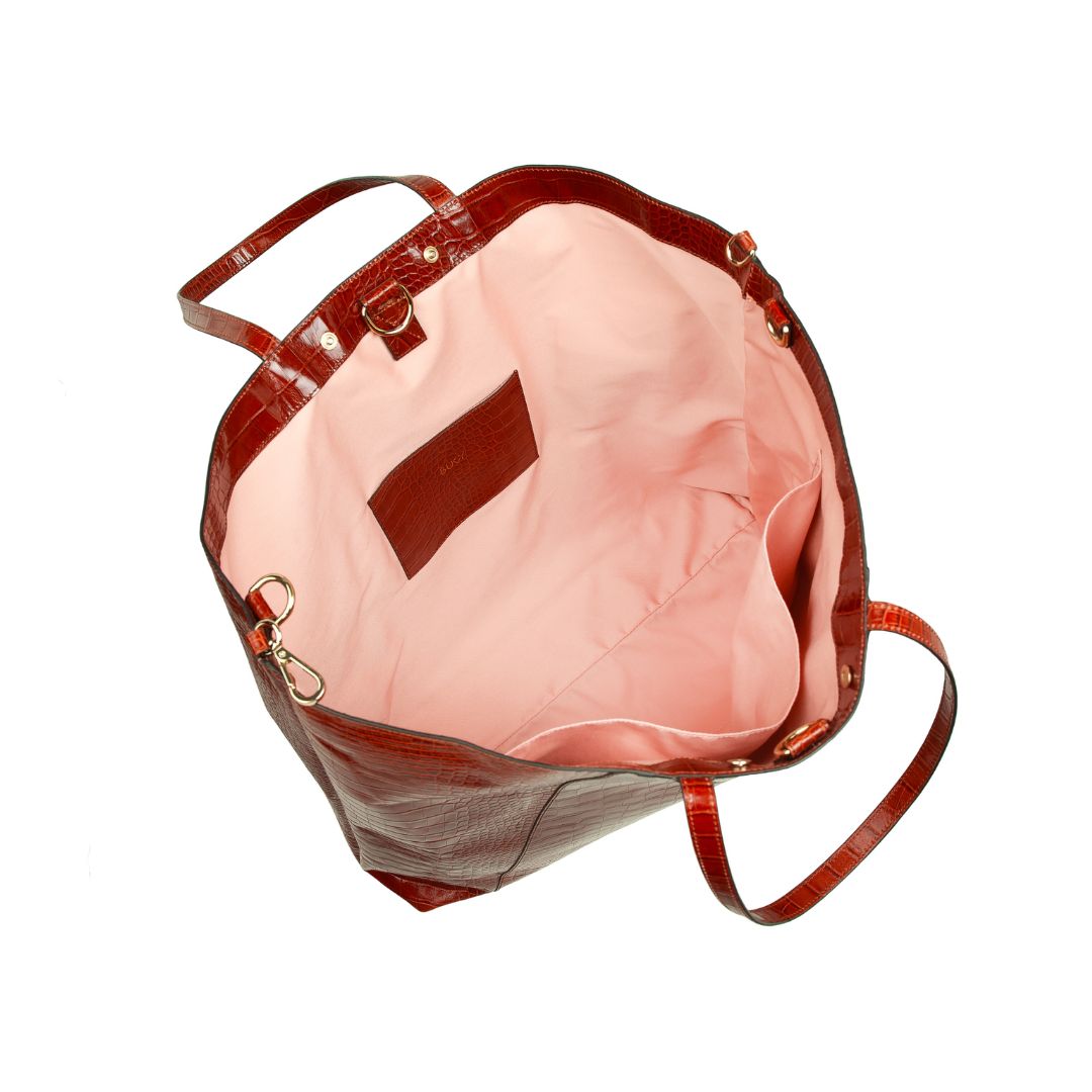 Maxi Strappy Curie 3-in-1 bag / Cognac Croco