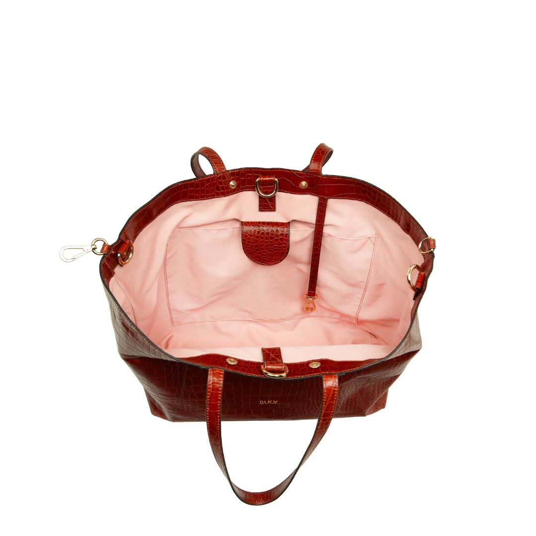 Midi Curie 3-in-1 bag / Cognac Croco