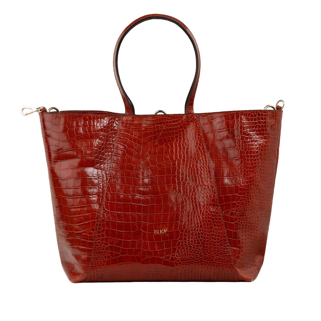Midi Curie 3-in-1 bag / Cognac Croco