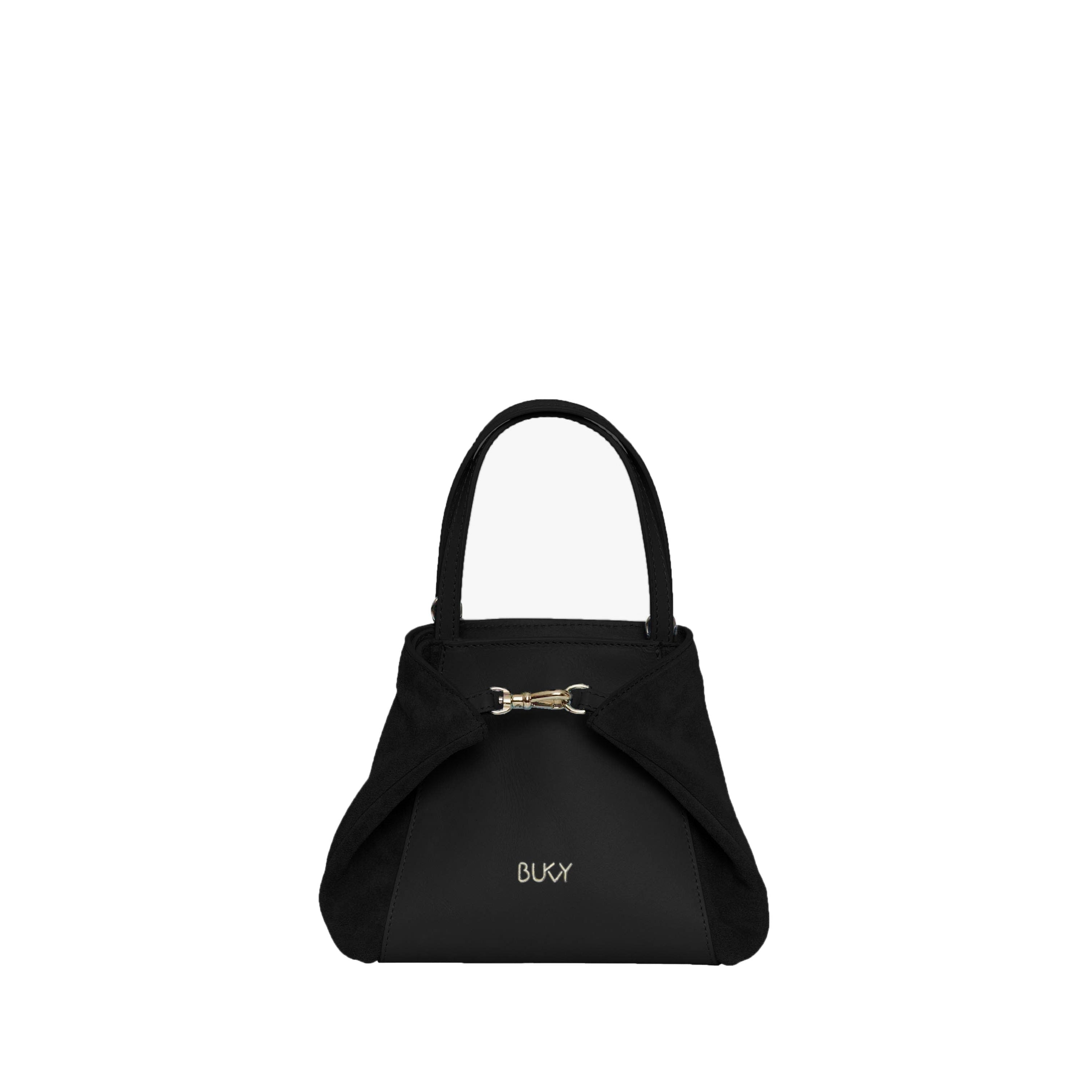 Micro Bag in black leather