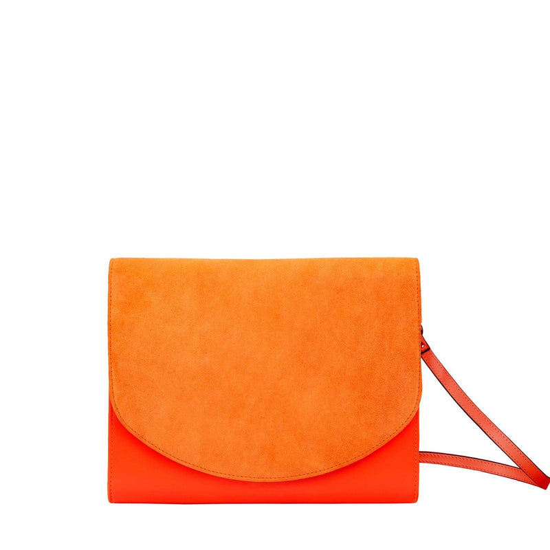 Bukvy Maxi Wallet in orange leather