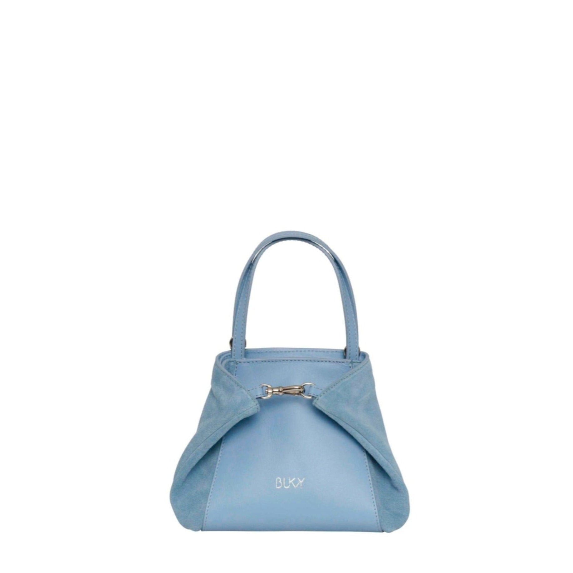 Blue Micro Bag in leather